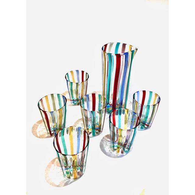 Glasses in the style of Gio Ponti, 2004, Set of 7 For Sale - Image 15 of 18
