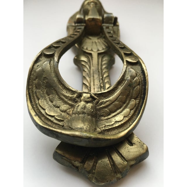 1970s 1970s Egyptian Motif Brass Door Knocker For Sale - Image 5 of 6