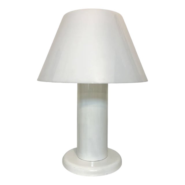 White Lacquered Table Lamp by Guzzini, 1970s For Sale