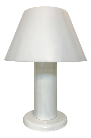 White Lacquered Table Lamp by Guzzini, 1970s