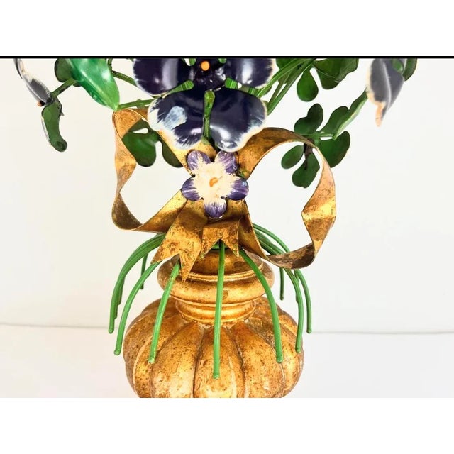 Mid 20th Century 1960s Italian Topiary Lamp & Shade For Sale - Image 5 of 10