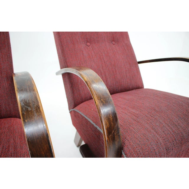 Set of Armchairs by Jindrich Halabala, 1950s For Sale - Image 4 of 7