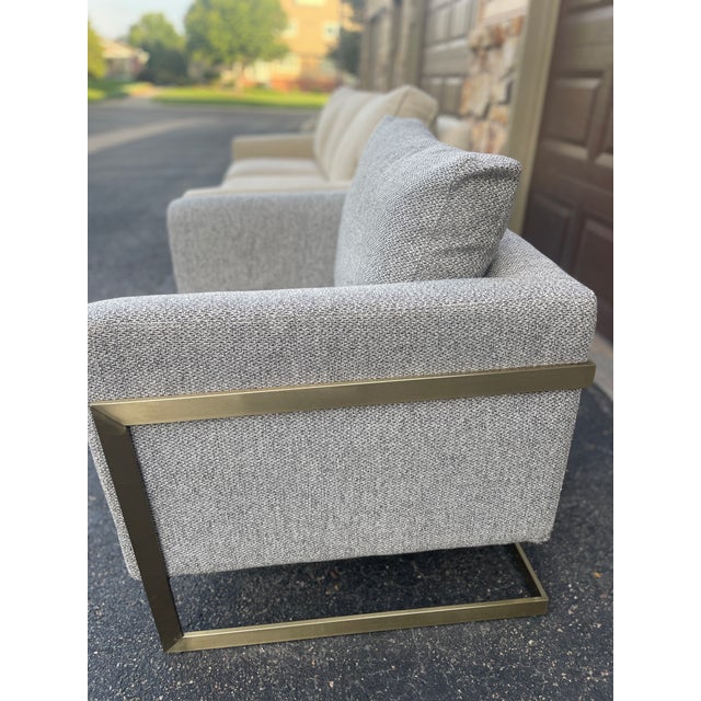 Early 21st Century Lexington Winthrop Accent Chair With Gold Metal Frame For Sale - Image 5 of 8
