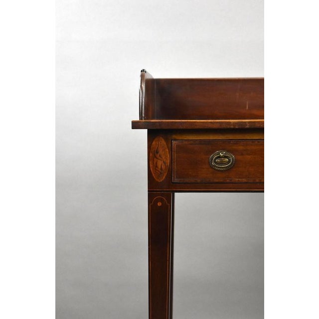 Wood Edwardian Mahogany Inlaid Hall Table, 1900 For Sale - Image 7 of 9