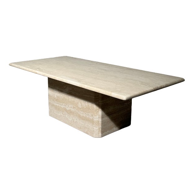 Vintage Travertine Coffee Table For Sale