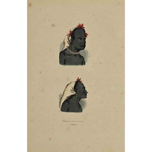 Naturel et Chef de Vanou is a hand colored lithographs made by Auguste Wahlen in 1844. Good conditions. The artwork...