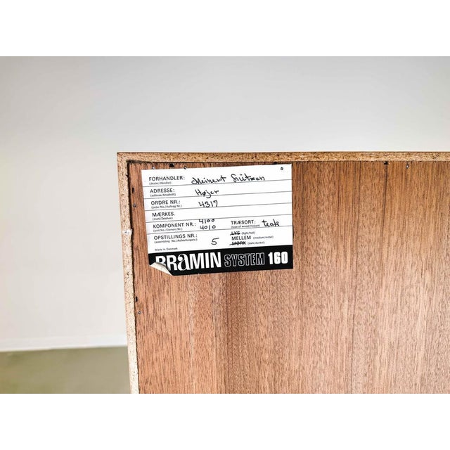 Brown Mid-Century Bookcase in Teak by Sven Ellekaer for Bramin, 1960s For Sale - Image 8 of 11