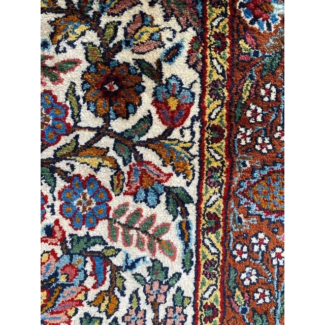 Small Vintage Indian Fine Silk Rug For Sale - Image 12 of 18