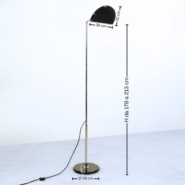 Metal Mezzaluna Floor Lamp by Bruno Gecchelin for Skipper, Italy, 1974 For Sale - Image 7 of 18