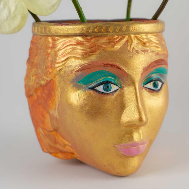 Vintage Terracotta Female Goddess Wall Planter by Rookes Pottery, England For Sale In New York - Image 6 of 10