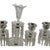 Vintage Pair 14" Modular Crystal 3-Light Candelabras Threaded European Lead Crystal Complete With Prisms For Sale - Image 11 of 12