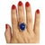 Bochic “Capri” Vintage Blue Sapphire & Multi Sapphire Ring Set In 18K Gold & Silver For Sale - Image 4 of 12