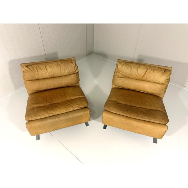 Special Lounge Chairs in Leather and Chrome, 1960s, Set of 2 For Sale - Image 6 of 18