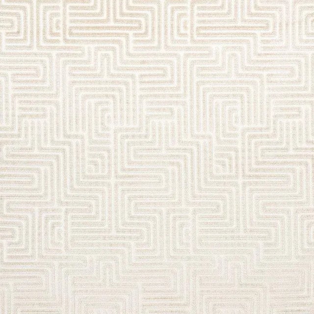 Sample - Schumacher Lisboa Velvet Fabric in Pearl For Sale