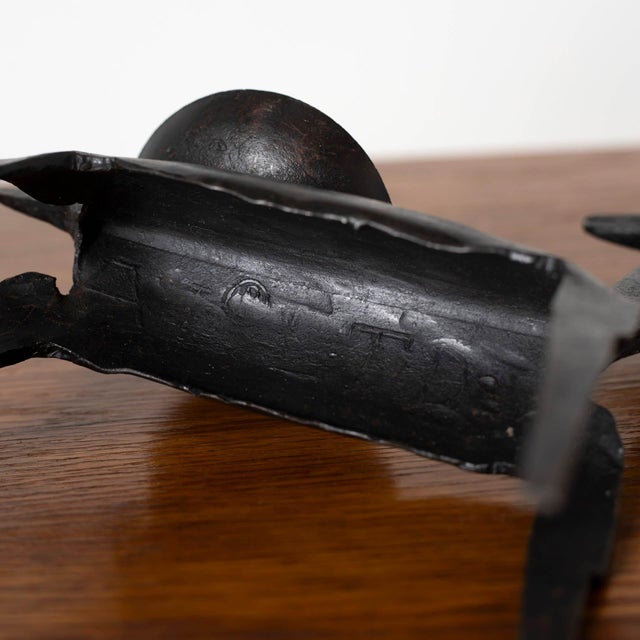 Mid-Century Style Wrought Iron Deer-Shaped Candleholders, 1990s, Set of 2 For Sale - Image 4 of 6