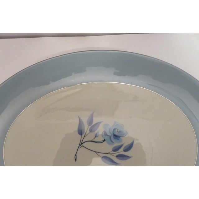 Vintage Flintridge China California Blue W Platinum Borders 14" Platter For Sale In Dallas - Image 6 of 10