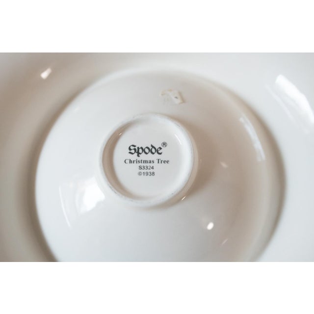 1990s 1990s Spode Christmas Tree Crudite Vegetable Veggie Server Platter Chip Dip Bowl For Sale - Image 5 of 7