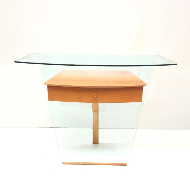 Glass Vintage Italian Television Cabinet, 1970s For Sale - Image 7 of 8