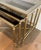 1940s Neoclassical style brass nesting tables. French work by Maison Jansen. For Sale - Image 9 of 12