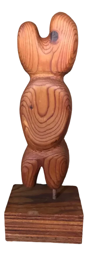 Modernist Abstract Pine Sculpture, Denmark, 1960s