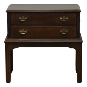 Altavista Lane Solid Mahogany Traditional Chippendale Style 21" Petite Chairside Chest / Accent End Table
