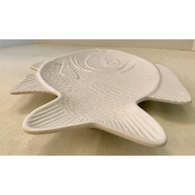 White Ceramic Fish Platter Chairish