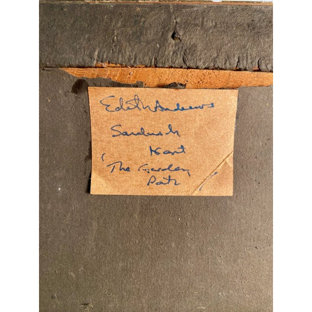 1940s Vintage, English, Framed Original, Watercolor, "The Garden", Kent For Sale - Image 4 of 8