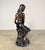 Large Classical Bronze Sculpture of Seated Woman With Flowers - 32” H For Sale - Image 9 of 11