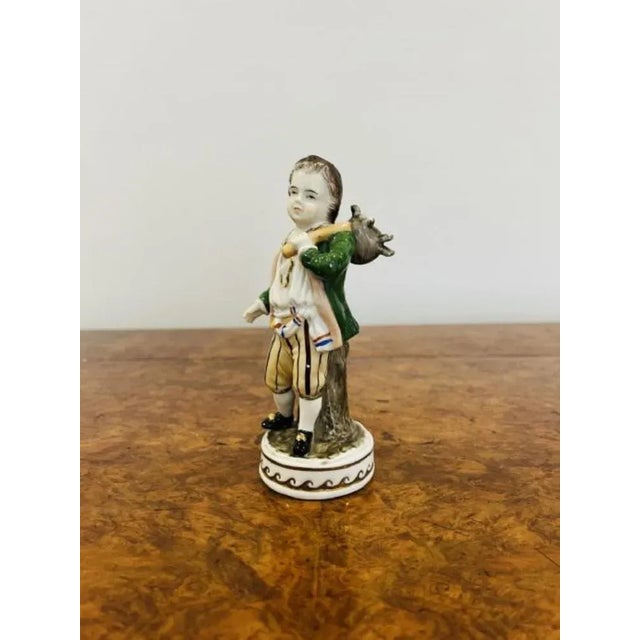 Porcelain Continental Figure, 1900s For Sale - Image 4 of 6