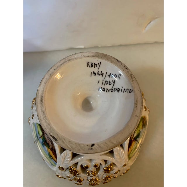 Late 19th Century Italian Hand-Painted Dish With Gold Filigree Accents For Sale - Image 12 of 12