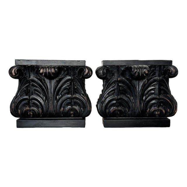 Vintage Wood Sculptures, 1890s, Set of 2 For Sale - Image 6 of 6