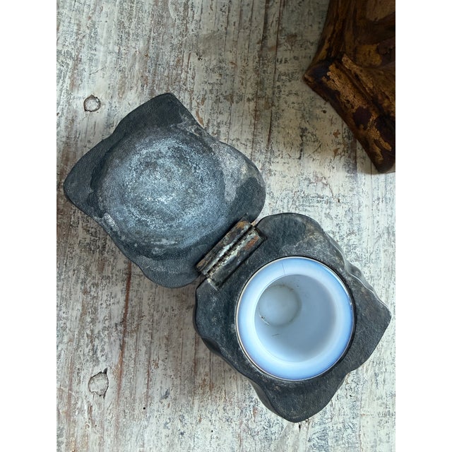 Bronze Antique Bronze Gathered Box W"nuts For Sale - Image 8 of 11