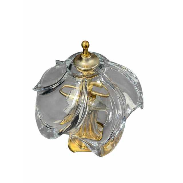 Vintage Cofrac Art Verrier Style French Crystal Table Lamp For Sale - Image 4 of 12