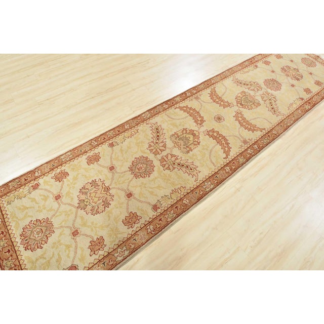 Farmhouse Sultanabad Runner 2'11'' X 12' Beige Wool Vintage Traditional Hand-Knotted Rug For Sale - Image 3 of 12