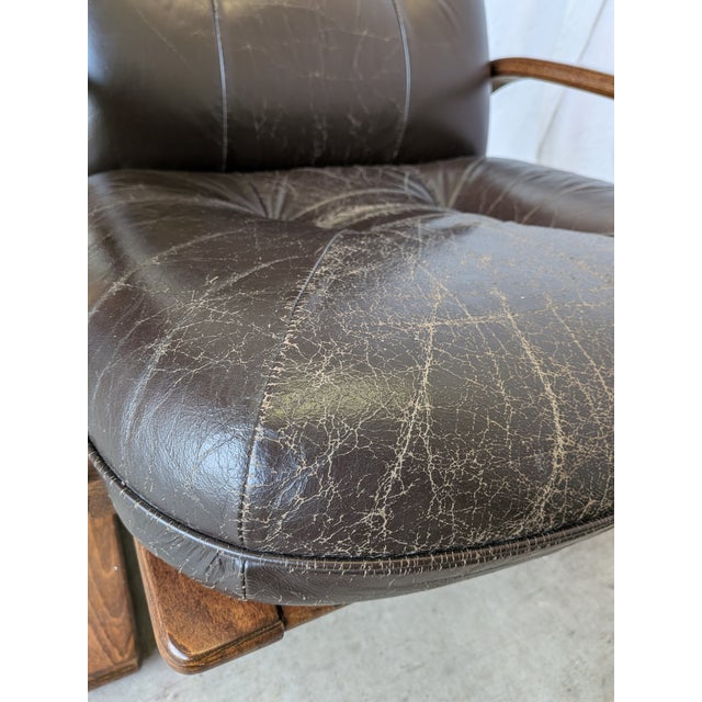 Set of Vintage Panther Lounge Chair with Ottoman, 1970s For Sale - Image 12 of 18