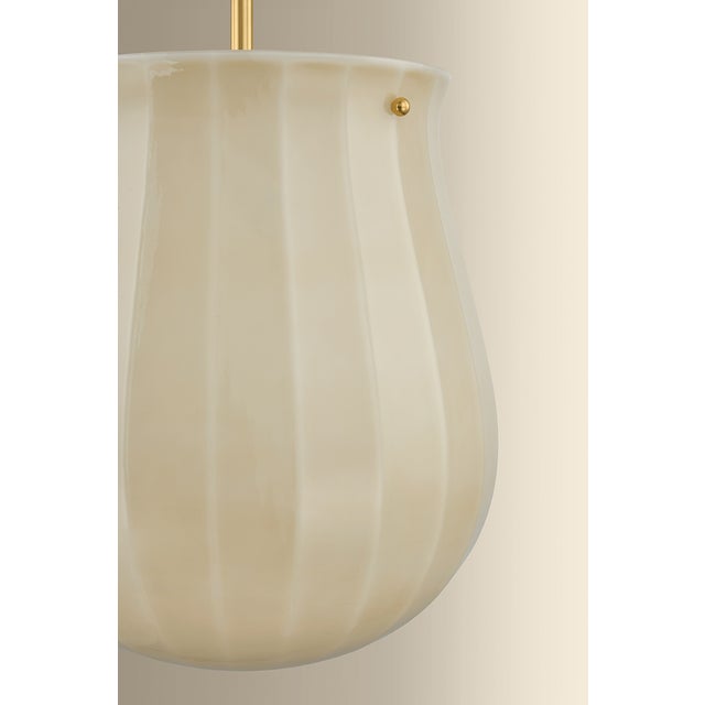 Hudson Valley Lighting Nevins 14 in. 1 Light Pendant in Aged Brass Finish For Sale In New York - Image 6 of 8