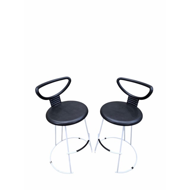 Mid-Century Modern MCM Nardis Stool by Nobu by Fasem - Pair For Sale - Image 3 of 10