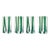Contemporary Verdure Stripe Italian Murano Glass Tumblers - Set of 4 For Sale