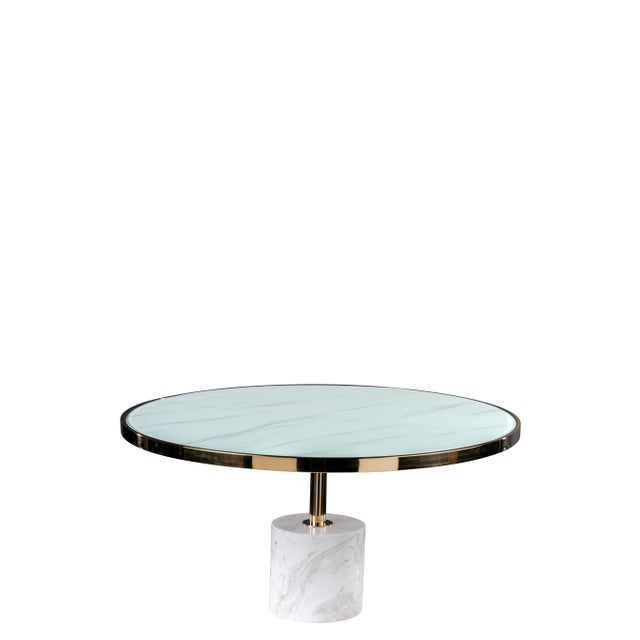 Kaia Marble Base Coffee Table Set, Set of 3 | Chairish