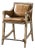 Rustic Western Leather & Hide Counter Stool For Sale