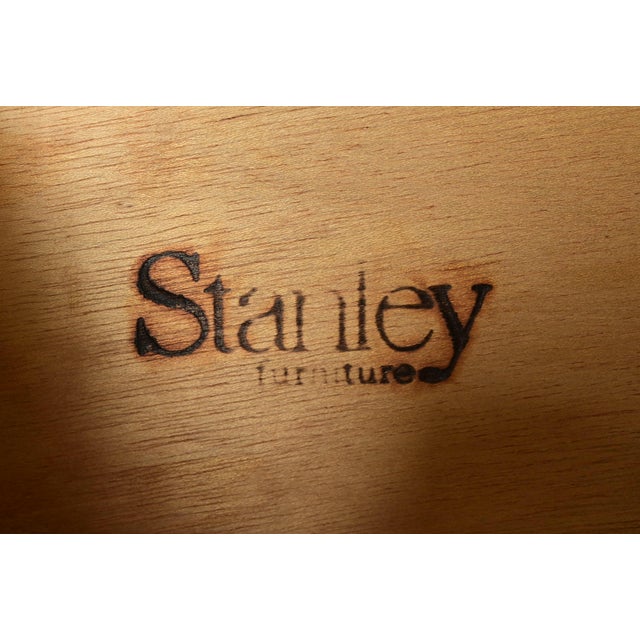 Mid-Century Hollywood Regency Campaign Carved Walnut Faux Bamboo Nightstand by Stanley, Circa 1960s For Sale - Image 9 of 15