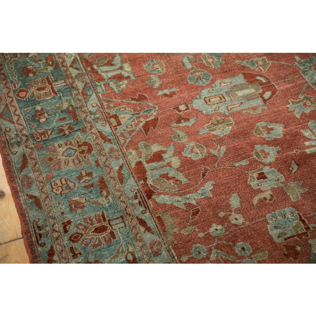 Textile 1930s Vintage Persian Bibikabad Quatrefoil Bouquet Wool Carpet For Sale - Image 7 of 13