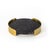 Contemporary Pedros Round Tray, Brass/Black Marble For Sale - Image 3 of 5