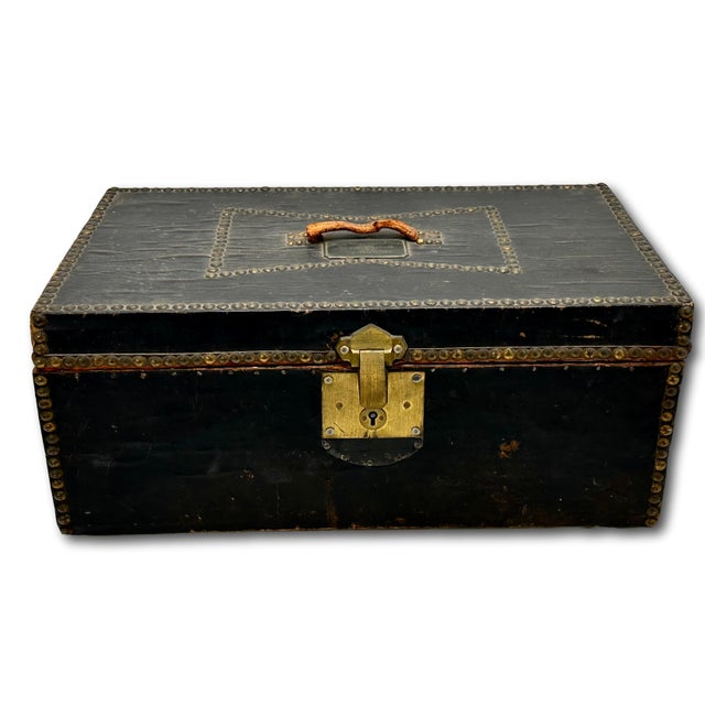 Wood Original Antique Locking Document Box From Milton Massachusetts First Congregational Church Parish - Circa Mid 19th Century For Sale - Image 7 of 18