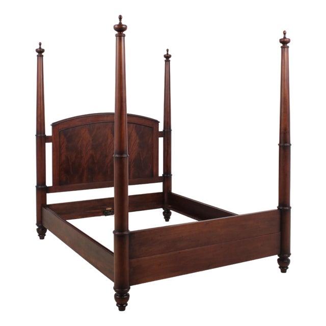 Baker Milling Road Flame Mahogany 4 Post Queen Size Bed For Sale