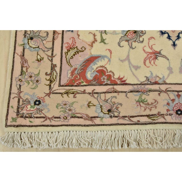 Fine Tabriz Runner 2’8” X 15’6” Ivory Wool Traditional Hand-Knotted Oriental Rug For Sale - Image 12 of 15