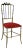 Brass and Red Velvet Chiavari Chair, 1950 For Sale