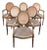 Set of 6 W. & J. Sloane Louis XVI Revival Walnut Oval Back Dining Armchairs, Mid-Century For Sale
