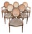 Set of Six W. & J. Sloane Louis XVI Revival Walnut Oval Back Dining Armchairs, Mid-Century For Sale