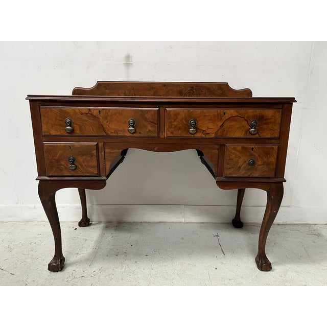 Regency Flat Desk in Mahogany and Veneer, 1800s For Sale - Image 10 of 10